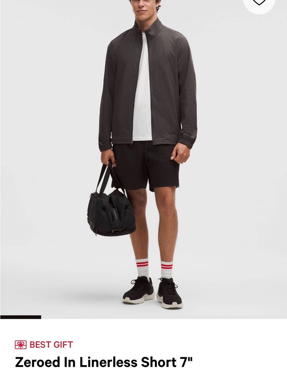 Lululemon Zeroed In Linerless Short 7”- Like New
